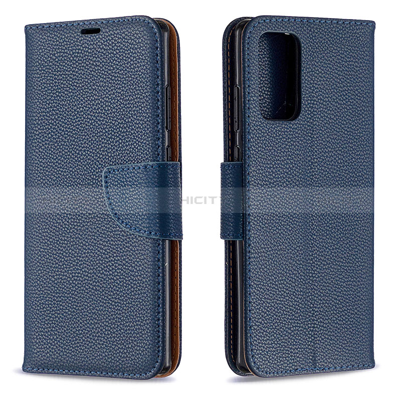 Handytasche Stand Schutzhülle Flip Leder Hülle B06F für Samsung Galaxy Note 20 5G Blau Plus