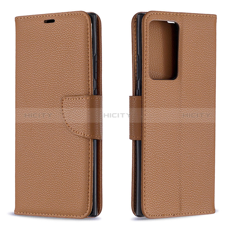 Handytasche Stand Schutzhülle Flip Leder Hülle B06F für Samsung Galaxy Note 20 Ultra 5G Braun