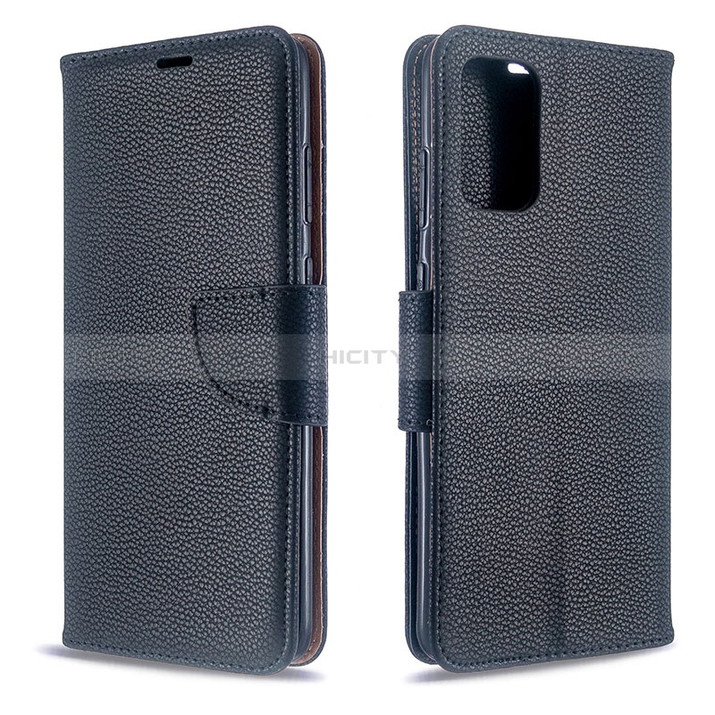 Handytasche Stand Schutzhülle Flip Leder Hülle B06F für Samsung Galaxy S20 5G Schwarz