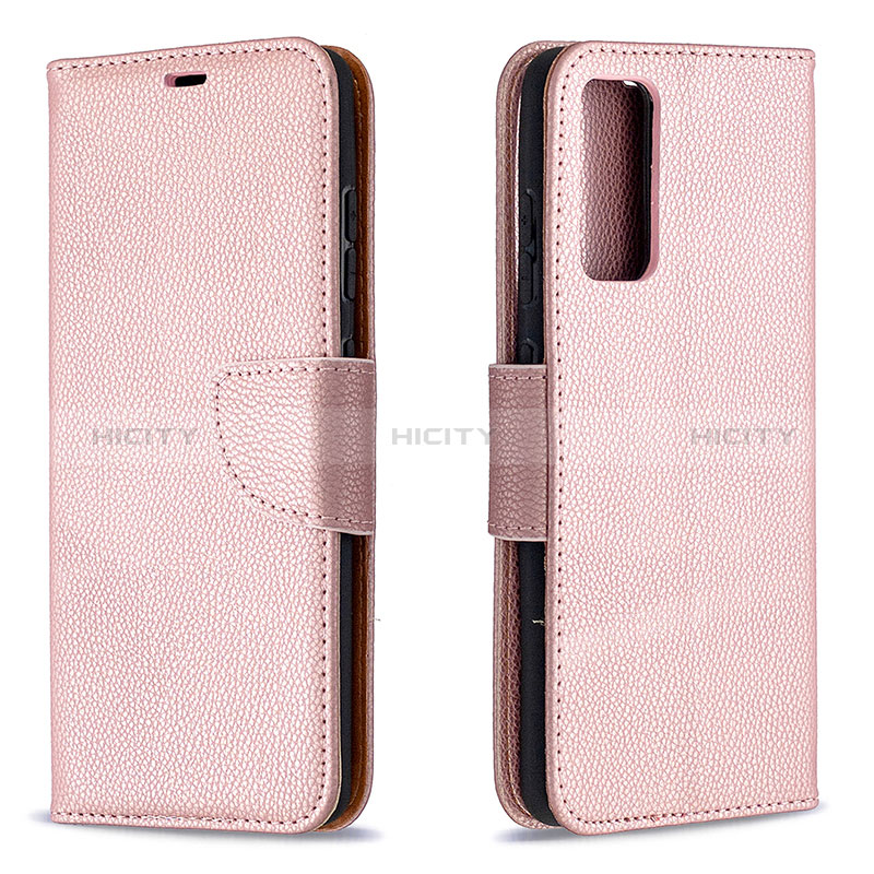 Handytasche Stand Schutzhülle Flip Leder Hülle B06F für Samsung Galaxy S20 Lite 5G Rosegold Plus