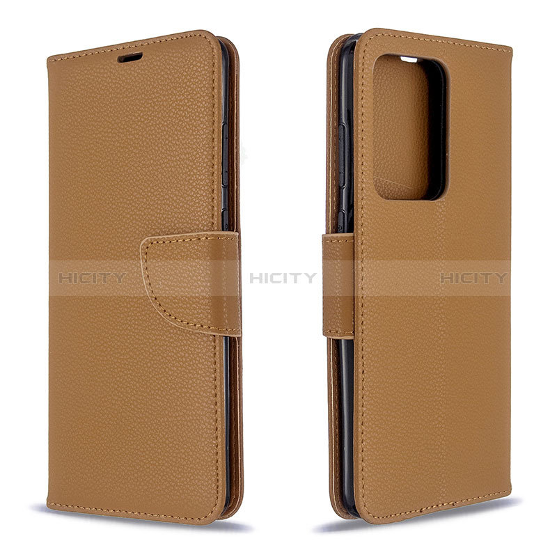 Handytasche Stand Schutzhülle Flip Leder Hülle B06F für Samsung Galaxy S20 Plus 5G Braun