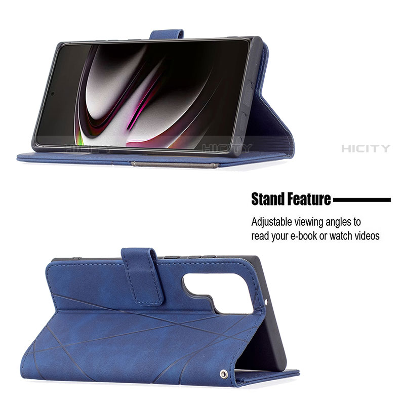 Handytasche Stand Schutzhülle Flip Leder Hülle B06F für Samsung Galaxy S22 Ultra 5G