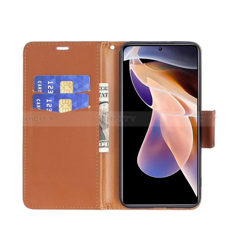 Handytasche Stand Schutzhülle Flip Leder Hülle B06F für Xiaomi Mi 11i 5G (2022) groß