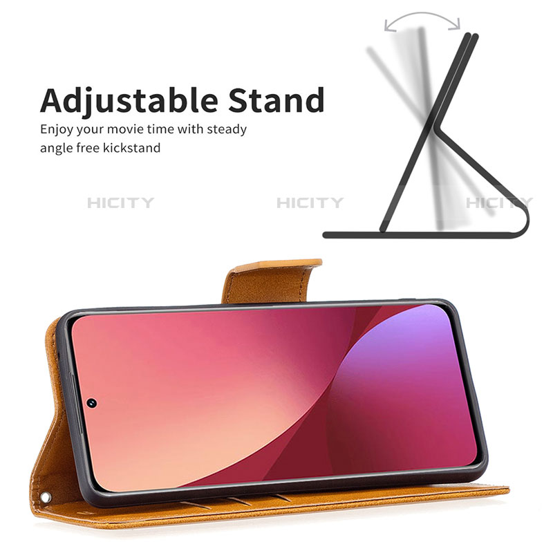 Handytasche Stand Schutzhülle Flip Leder Hülle B06F für Xiaomi Mi 12 Pro 5G groß