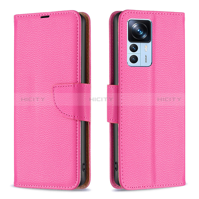 Handytasche Stand Schutzhülle Flip Leder Hülle B06F für Xiaomi Mi 12T 5G Pink Plus