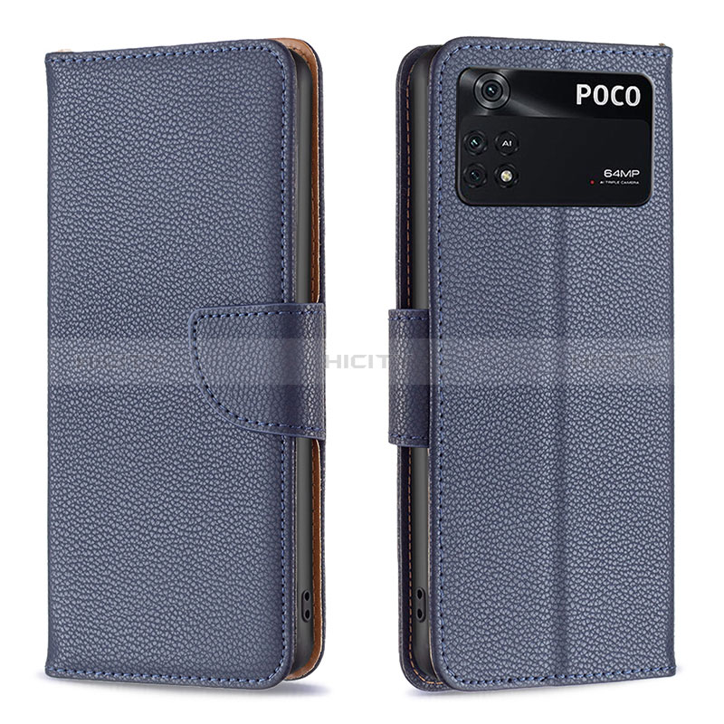 Handytasche Stand Schutzhülle Flip Leder Hülle B06F für Xiaomi Poco M4 Pro 4G