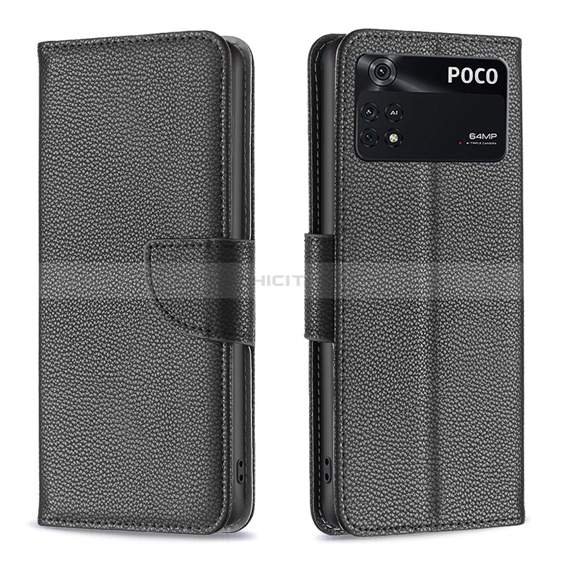 Handytasche Stand Schutzhülle Flip Leder Hülle B06F für Xiaomi Poco M4 Pro 4G