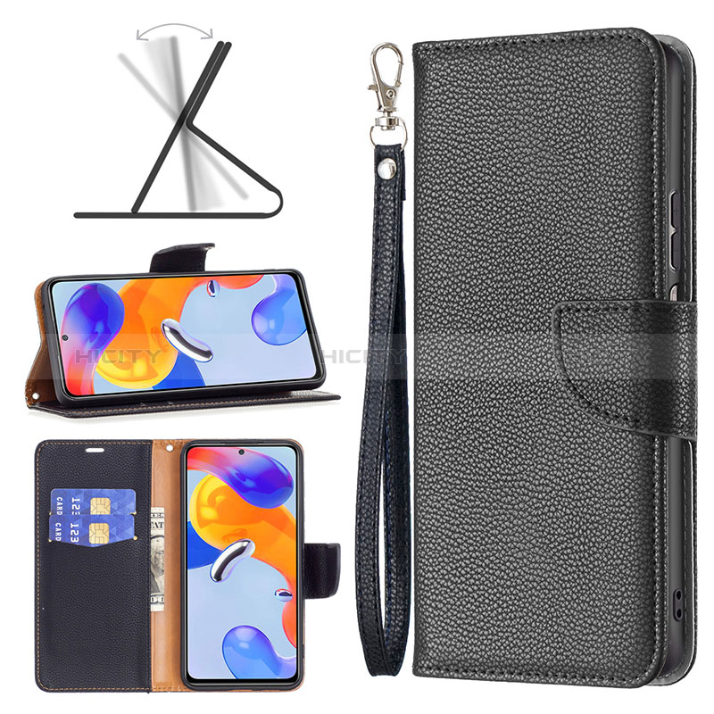 Handytasche Stand Schutzhülle Flip Leder Hülle B06F für Xiaomi Redmi Note 11 Pro 4G