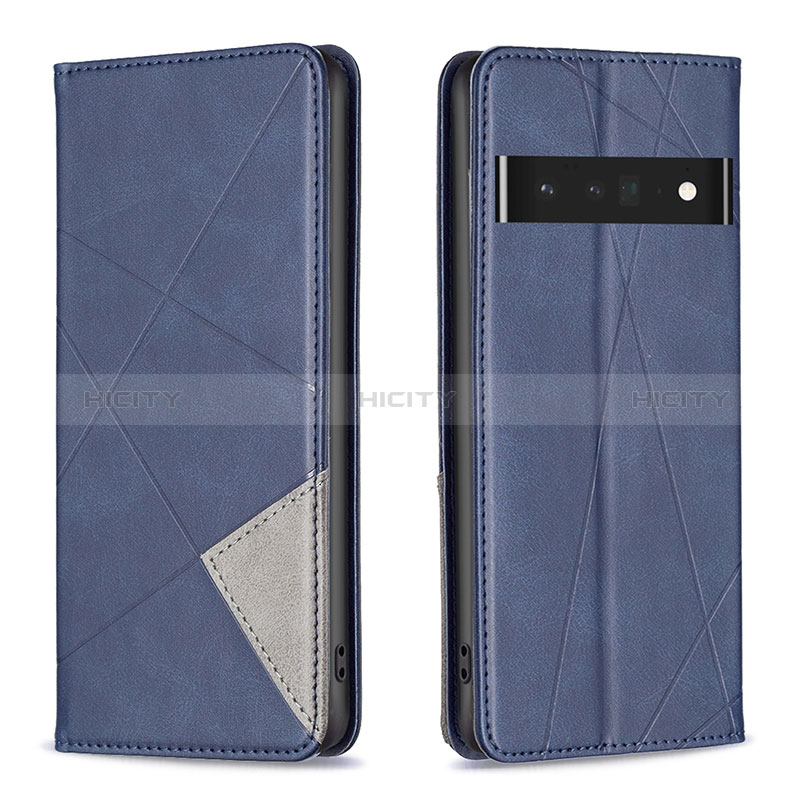 Handytasche Stand Schutzhülle Flip Leder Hülle B07F für Google Pixel 7 Pro 5G Blau Plus