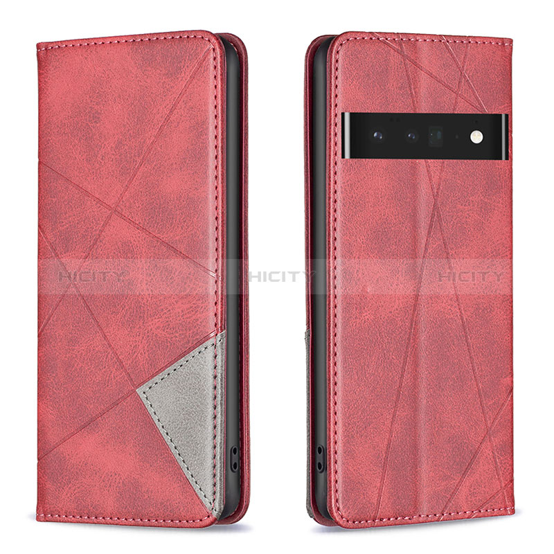 Handytasche Stand Schutzhülle Flip Leder Hülle B07F für Google Pixel 7 Pro 5G Rot Plus