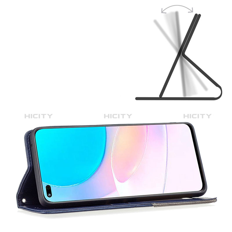 Handytasche Stand Schutzhülle Flip Leder Hülle B07F für Huawei Nova 8i groß