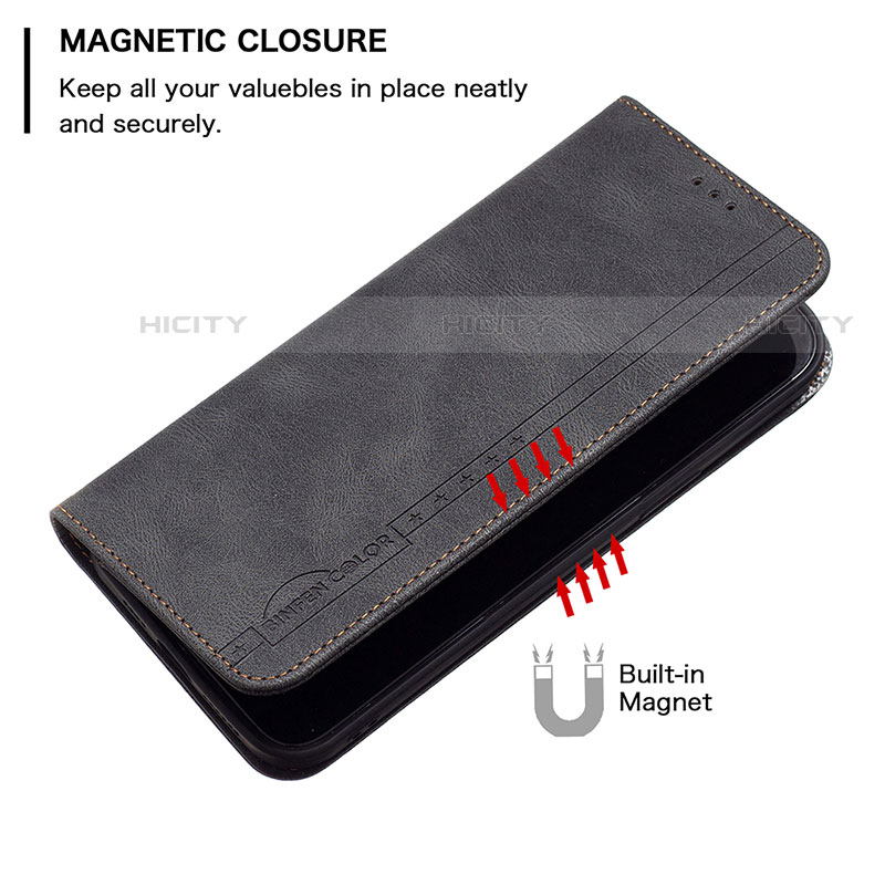 Handytasche Stand Schutzhülle Flip Leder Hülle B07F für Motorola Moto E32s