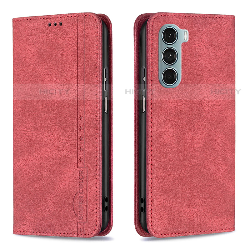 Handytasche Stand Schutzhülle Flip Leder Hülle B07F für Motorola Moto Edge S30 5G Rot Plus