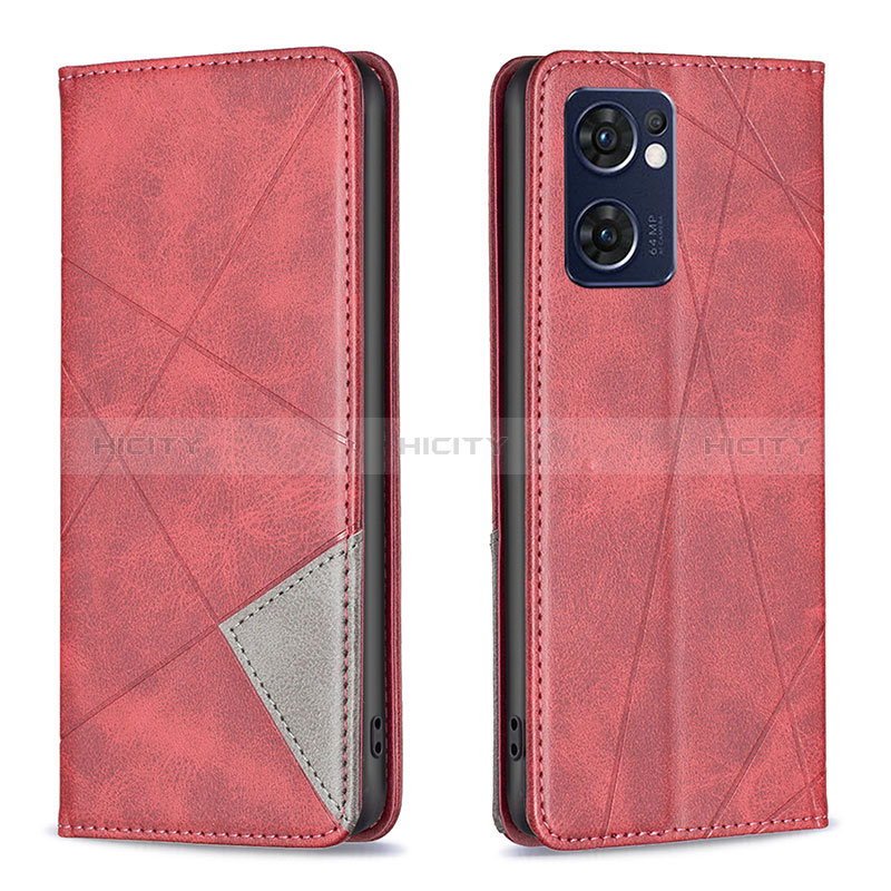 Handytasche Stand Schutzhülle Flip Leder Hülle B07F für OnePlus Nord CE 2 5G Rot Plus