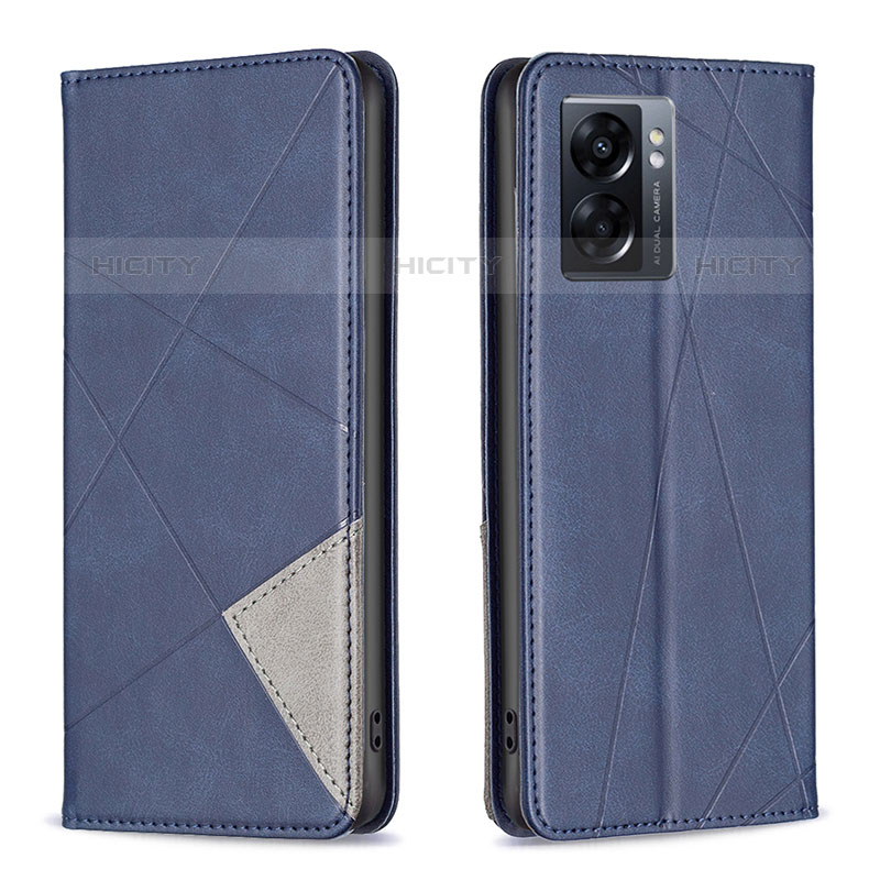 Handytasche Stand Schutzhülle Flip Leder Hülle B07F für OnePlus Nord N300 5G Blau Plus