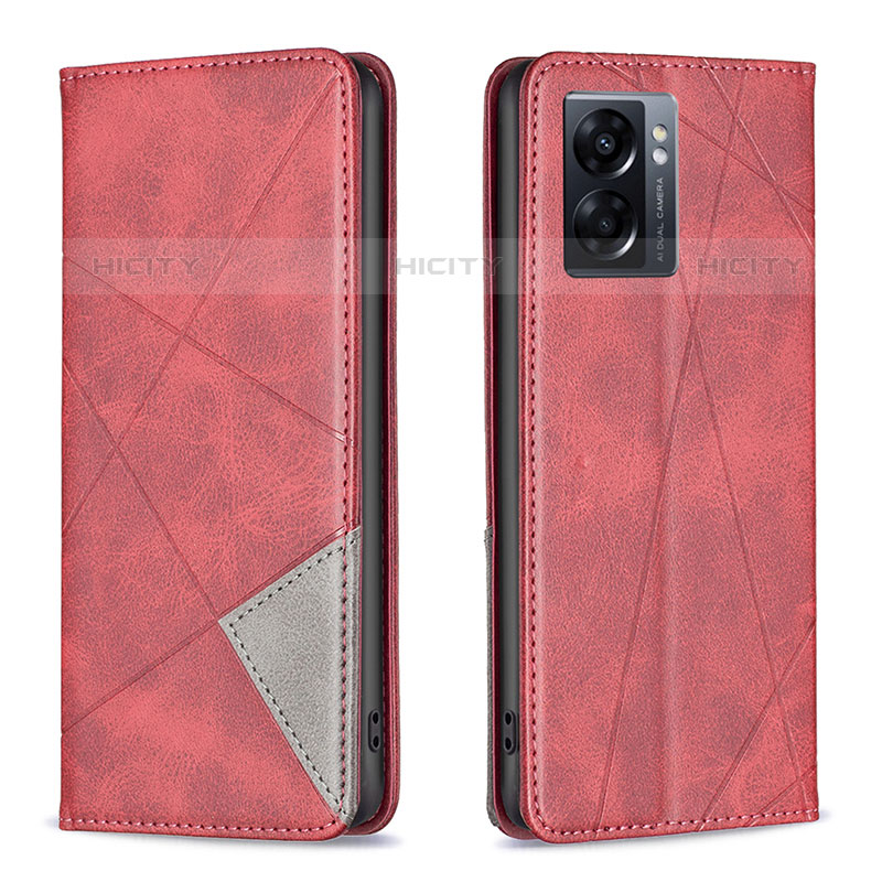 Handytasche Stand Schutzhülle Flip Leder Hülle B07F für OnePlus Nord N300 5G Rot Plus