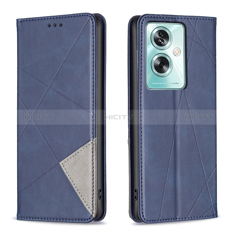 Handytasche Stand Schutzhülle Flip Leder Hülle B07F für Oppo A2 5G Blau