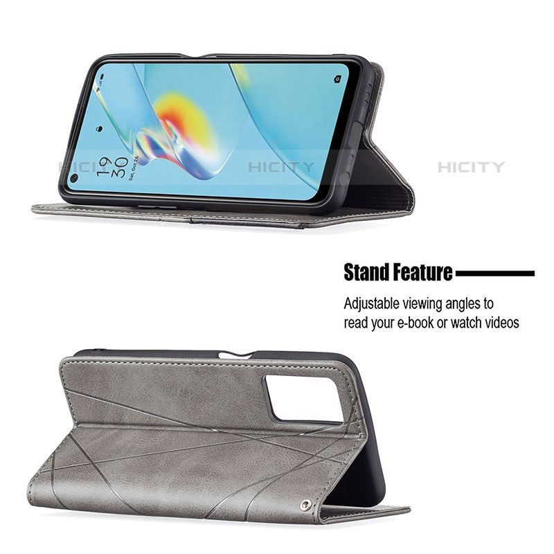 Handytasche Stand Schutzhülle Flip Leder Hülle B07F für Oppo A54 4G