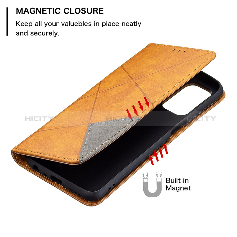 Handytasche Stand Schutzhülle Flip Leder Hülle B07F für Oppo A54 5G groß