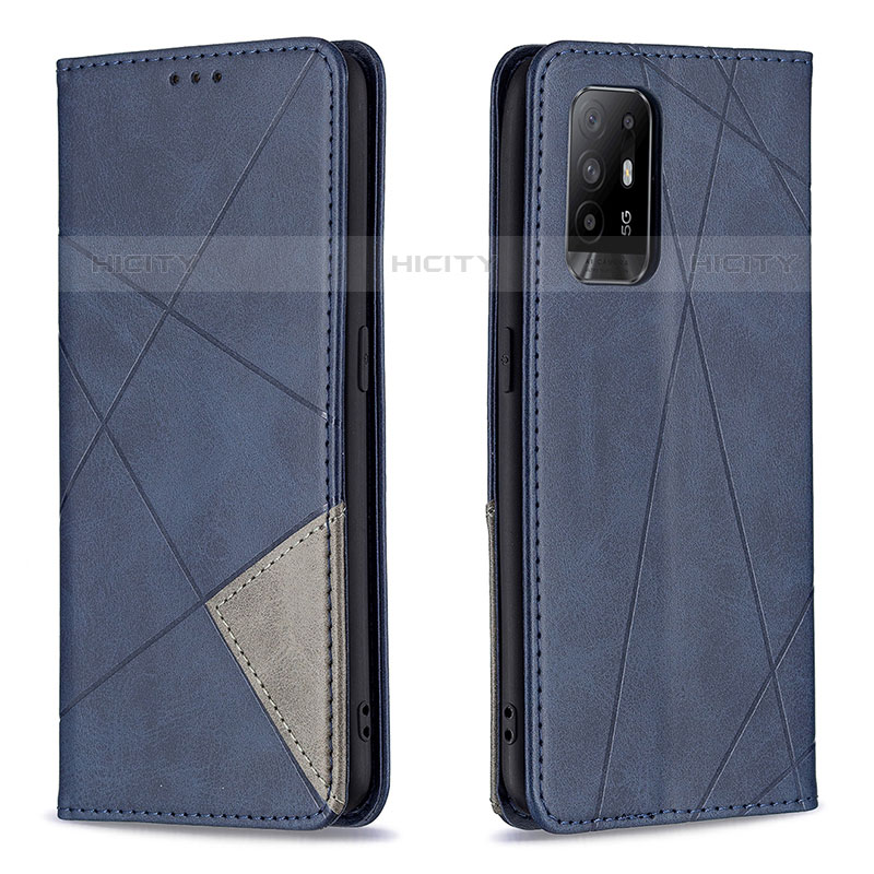 Handytasche Stand Schutzhülle Flip Leder Hülle B07F für Oppo A94 5G Blau