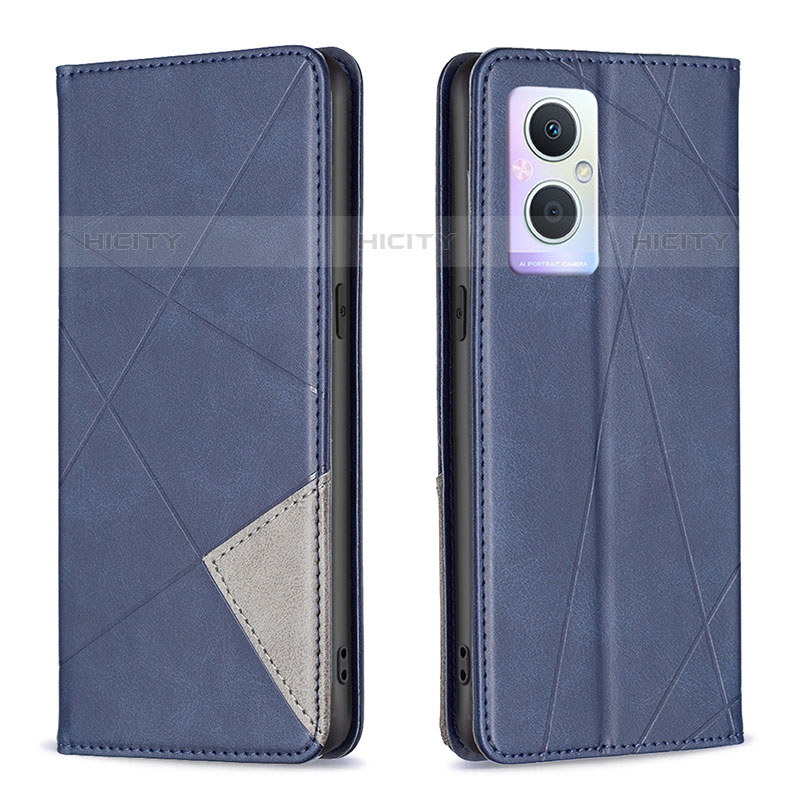 Handytasche Stand Schutzhülle Flip Leder Hülle B07F für Oppo F21 Pro 5G Blau