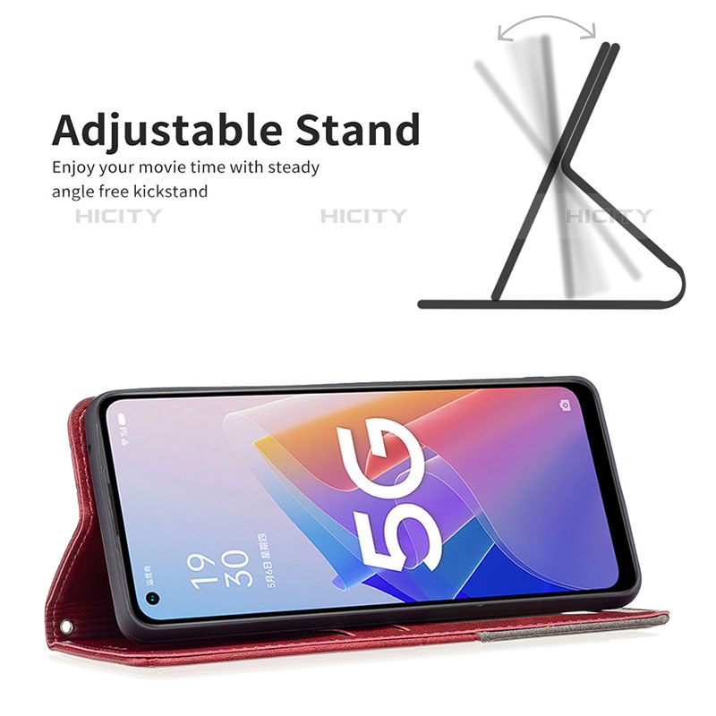 Handytasche Stand Schutzhülle Flip Leder Hülle B07F für Oppo F21s Pro 5G groß