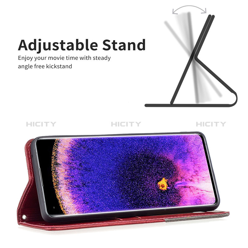 Handytasche Stand Schutzhülle Flip Leder Hülle B07F für Oppo Find X5 5G