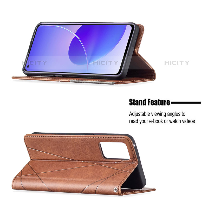 Handytasche Stand Schutzhülle Flip Leder Hülle B07F für Oppo Reno6 5G