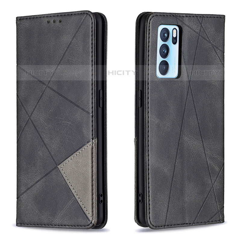 Handytasche Stand Schutzhülle Flip Leder Hülle B07F für Oppo Reno6 Pro 5G India