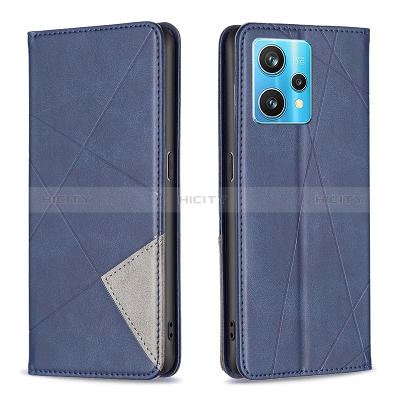 Handytasche Stand Schutzhülle Flip Leder Hülle B07F für Realme 9 4G Blau