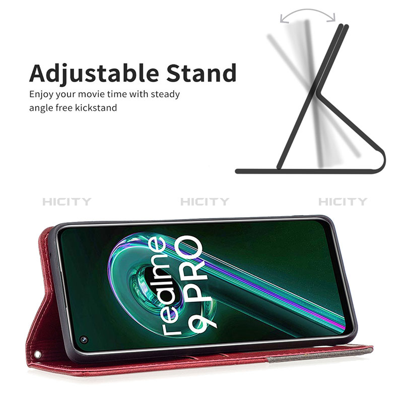 Handytasche Stand Schutzhülle Flip Leder Hülle B07F für Realme 9 5G groß