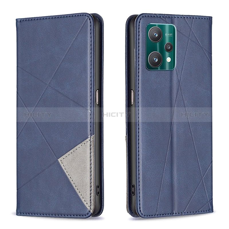 Handytasche Stand Schutzhülle Flip Leder Hülle B07F für Realme 9 5G Blau