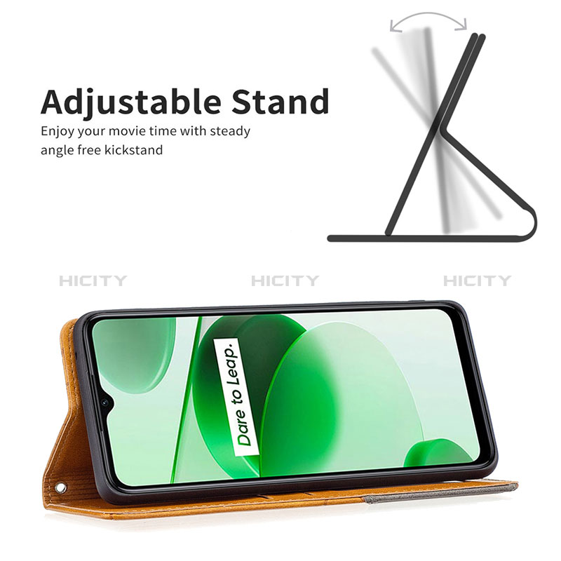 Handytasche Stand Schutzhülle Flip Leder Hülle B07F für Realme C35