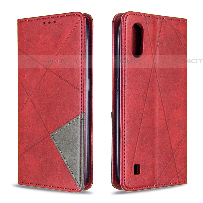 Handytasche Stand Schutzhülle Flip Leder Hülle B07F für Samsung Galaxy A01 SM-A015 Rot Plus