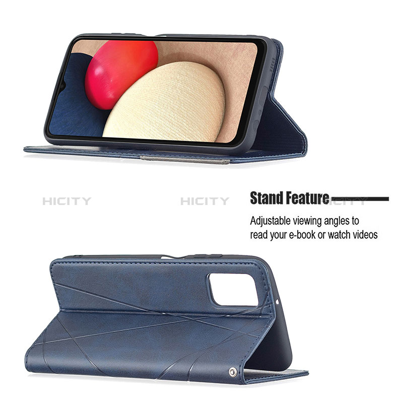 Handytasche Stand Schutzhülle Flip Leder Hülle B07F für Samsung Galaxy A02s groß