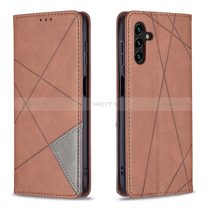 Handytasche Stand Schutzhülle Flip Leder Hülle B07F für Samsung Galaxy A04s Braun