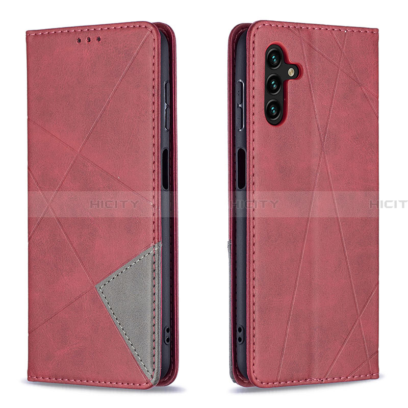 Handytasche Stand Schutzhülle Flip Leder Hülle B07F für Samsung Galaxy A13 5G Rot