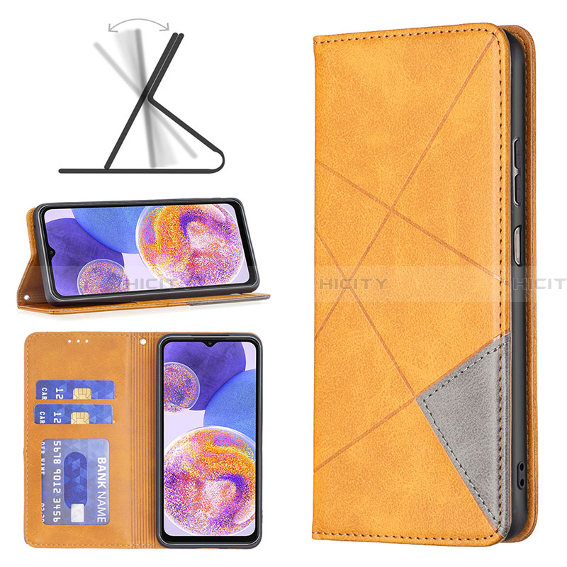 Handytasche Stand Schutzhülle Flip Leder Hülle B07F für Samsung Galaxy A23 4G groß