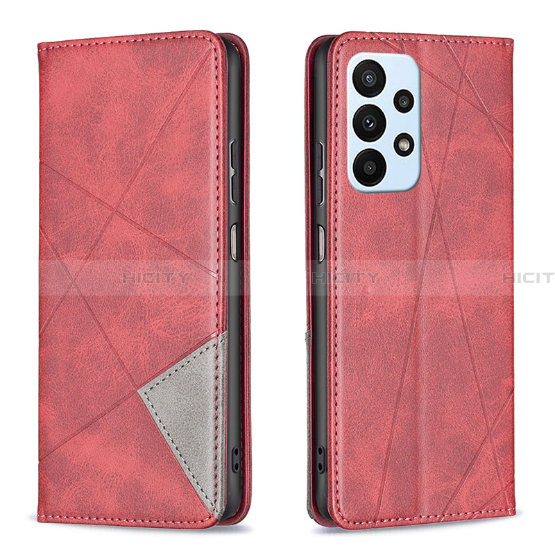 Handytasche Stand Schutzhülle Flip Leder Hülle B07F für Samsung Galaxy A23 4G Rot