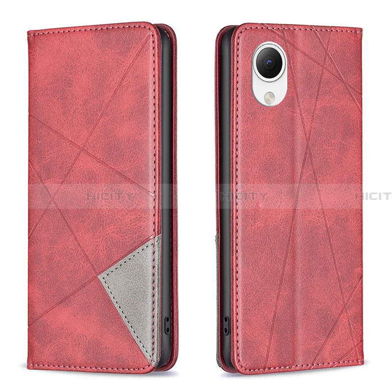 Handytasche Stand Schutzhülle Flip Leder Hülle B07F für Samsung Galaxy A23 5G SC-56C Rot Plus