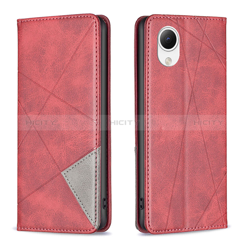 Handytasche Stand Schutzhülle Flip Leder Hülle B07F für Samsung Galaxy A23e 5G Rot Plus