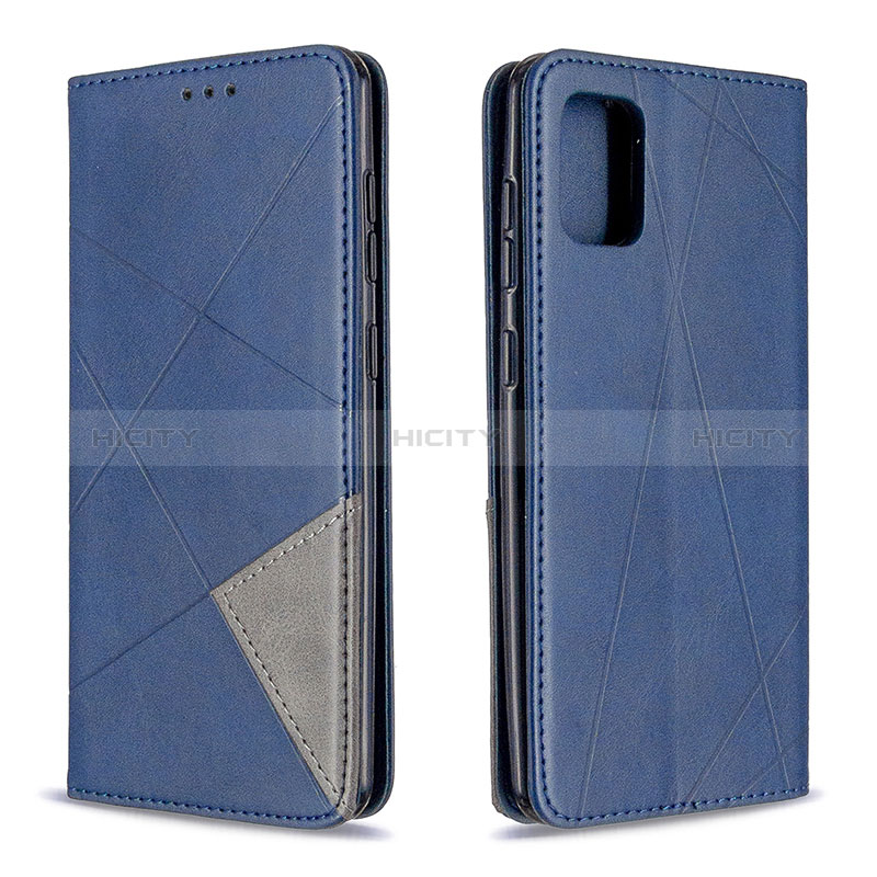 Handytasche Stand Schutzhülle Flip Leder Hülle B07F für Samsung Galaxy A31 Blau