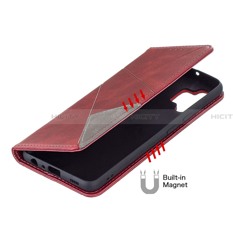 Handytasche Stand Schutzhülle Flip Leder Hülle B07F für Samsung Galaxy A32 4G groß