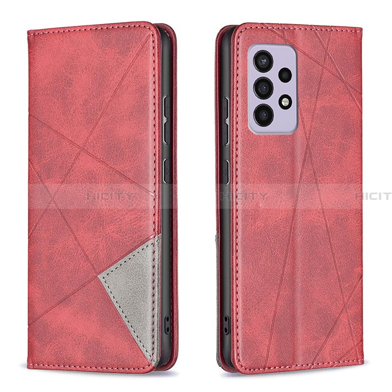 Handytasche Stand Schutzhülle Flip Leder Hülle B07F für Samsung Galaxy A33 5G Rot