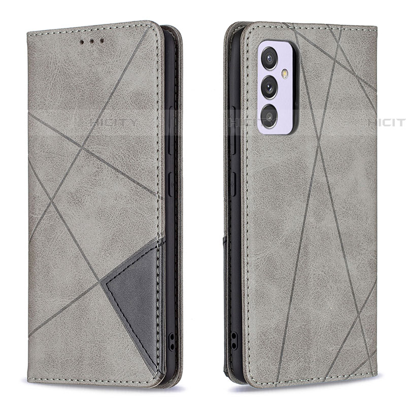 Handytasche Stand Schutzhülle Flip Leder Hülle B07F für Samsung Galaxy A34 5G Grau