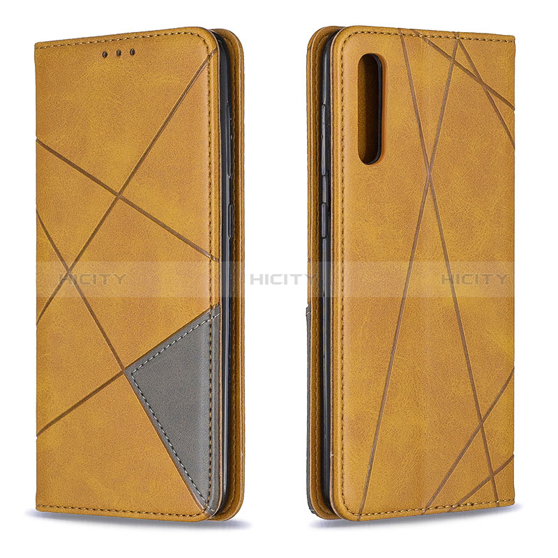 Handytasche Stand Schutzhülle Flip Leder Hülle B07F für Samsung Galaxy A50 Hellbraun