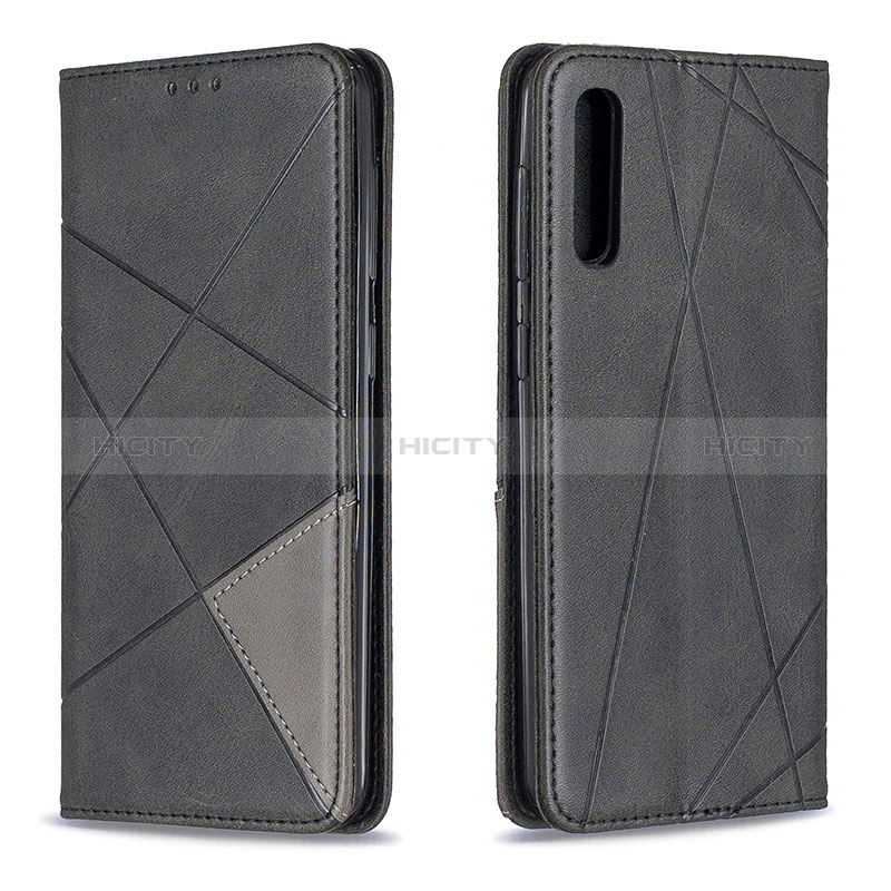 Handytasche Stand Schutzhülle Flip Leder Hülle B07F für Samsung Galaxy A50 Schwarz Plus