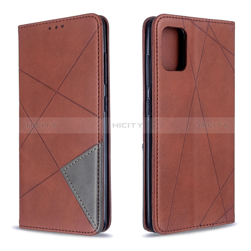 Handytasche Stand Schutzhülle Flip Leder Hülle B07F für Samsung Galaxy A51 4G Braun