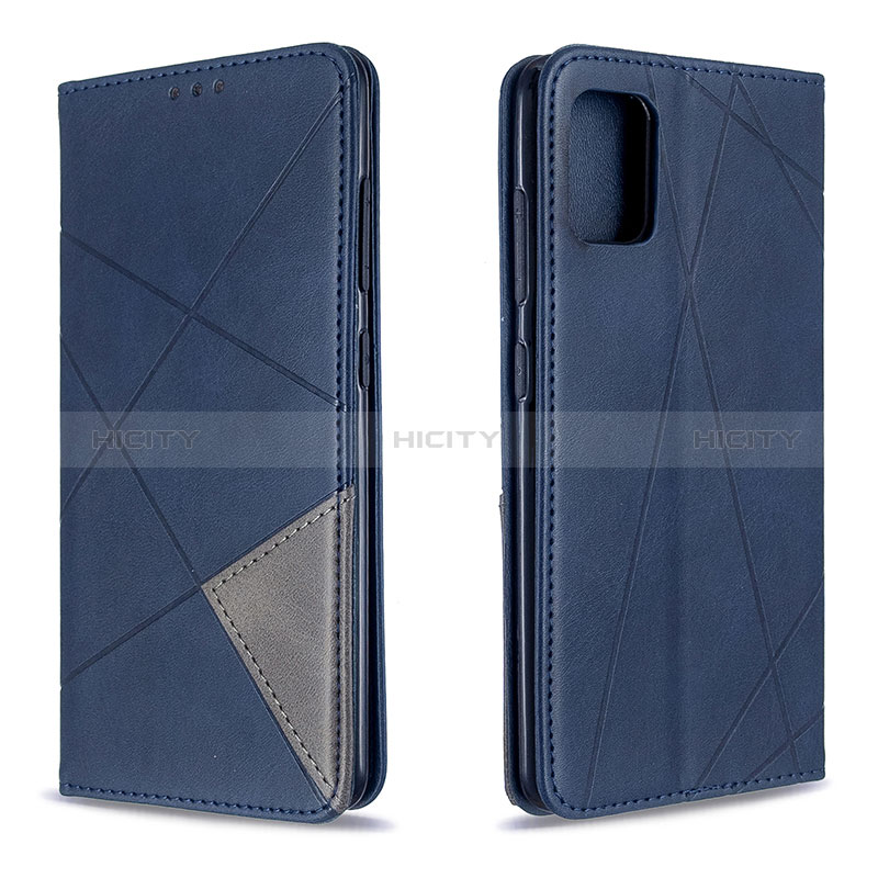 Handytasche Stand Schutzhülle Flip Leder Hülle B07F für Samsung Galaxy A51 5G Blau Plus