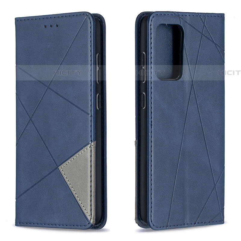 Handytasche Stand Schutzhülle Flip Leder Hülle B07F für Samsung Galaxy A52 4G Blau